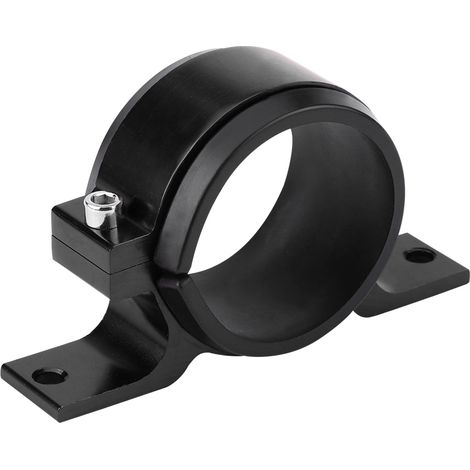 Support de pompe à carburant automobile en alliage d'aluminium 60 mm, fixation pour filtre unique, noir (1/5)