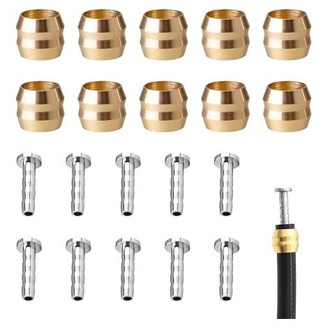 BH90 Olive and Barb Brake Hose Insert Olives for Hydraulic Disc Copper Replacement Connectors Bike Compatible M506 M596 M615 M675 M7000 M8000 M9000 (1/5)