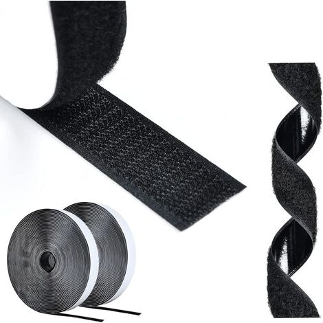 Nastro biadesivo con gancio e anello, striscia da 5 m, nastro adesivo forte da 20 mm con gancio e anello per progetti domestici, fai da te e artigianali (1/4)