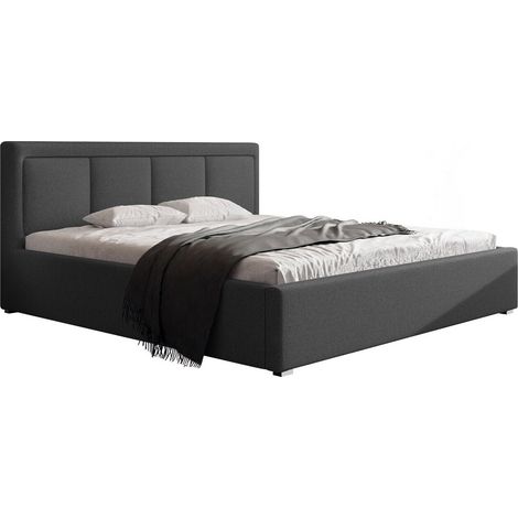 Lit Pomona 100, Malmo 13 380, Double, 200x200, Tissu, Disponible, 220x223x93cm (1/5)