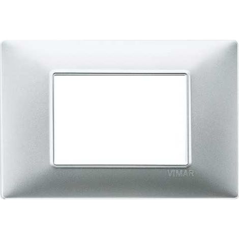 14653.20 Plaque 3P Argent Mat Platine