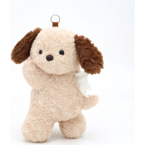 Boîte à mouchoirs suspendue pour voiture, chien couché en peluche, kaki (1/5)