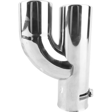Embout Universel pour Tuyau d'Échappement Double Sortie Oblique 62mm (1/5)