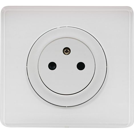 Legrand Céliane Steckdose 2P+T 16A Weiß Aufputz