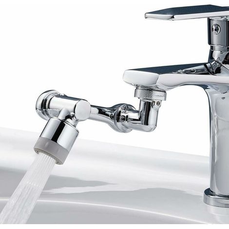 1080° Swivel Multifunctional Faucet Extension, 2 Mode Aerator Faucet Extension with Universal Brass Aerator (1/5)