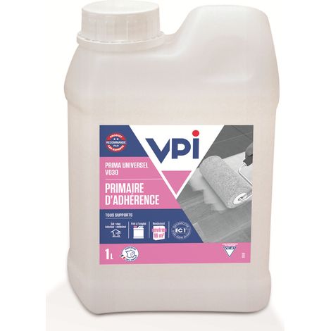 VPI – Primaire d'accrochage V030 1L – Multi-supports pour béton, bois et plâtre – Séchage rapide, prêt à l’emploi