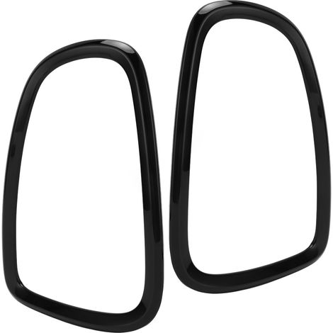 2 Pcs Cercle Cadre Feu Arrière Habillage Plastique ABS Noir Brillant pour Mini Cooper R56 R57 R58 R59 2007-2014 (1/5)