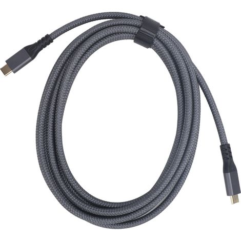 Câble USB-C vers USB-C, compatible avec les transferts de données jusqu'à 20 Gbit/s, la charge rapide 240 W et la sortie vidéo 4K à 60 Hz. Câble USB-C 3.2 Gen 2 de 3 m. (1/5)