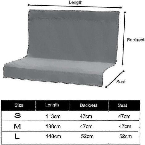 Pièce de rechange neuve pour housse de siège de balancelle pour banc/hamac de jardin 2/3 places (148 x 100 cm) (1/2)
