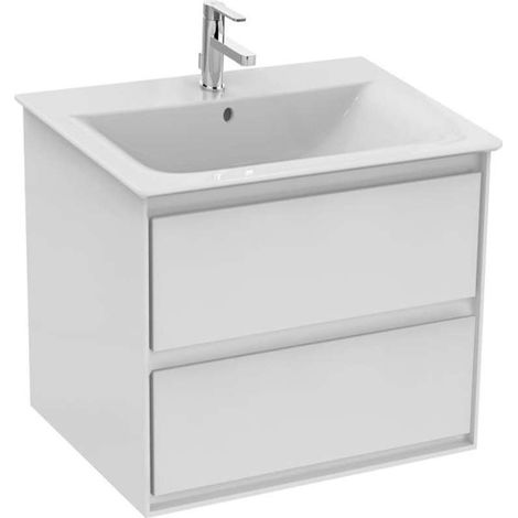 Ideal Standard Connect Air - Mobiletto sottolavabo 60x44x55 cm, bianco lucido/grigio chiaro opaco E0818KN (1/4)