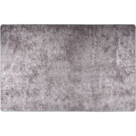 Teppich Waschbar 80x150 cm Grau