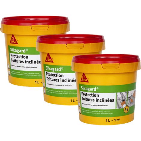 3er-Set Schutzanstriche SIKA Sikagard Schutz Schrägdach - Beige - 3 x 1L