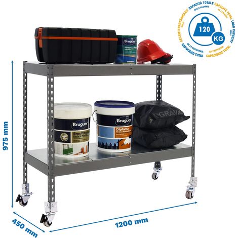 Simonrack Mobile Metallregal Grau Galvanisiert