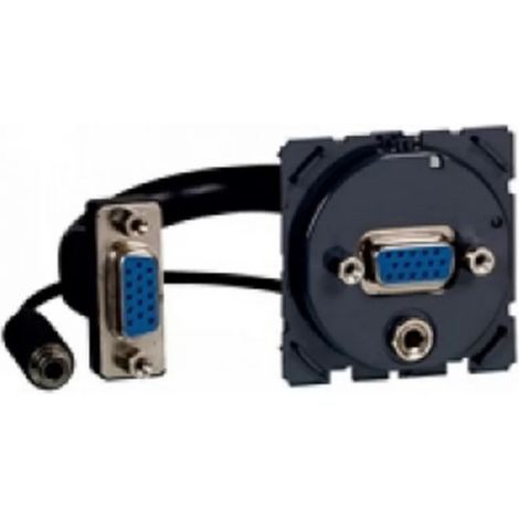 Legrand 067376 - Female HD15 socket + 3.5 mm Céliane jack - pre-connected