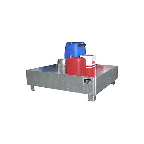 Cubeta colectora de acero  L x A x H 1200 x 1200 x 415 mm 