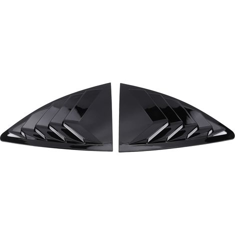 Paire de persiennes de fenêtre latérale arrière, grille d'aération gauche droite, garniture de remplacement pour GT86 BRZ 2013 – 2020, noir brillant. (1/5)