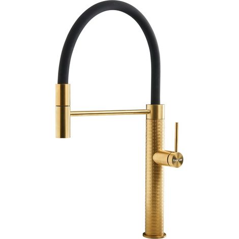 Foster Skin. Tipo di beccuccio: Standard, Colore del prodotto: Oro, Materiale del rubinetto: Acciaio inox. Altezza sopra la superficie di fissaggio (max): 47,8 cm, Distanza diffusore dell... - 8424859 (1/2)