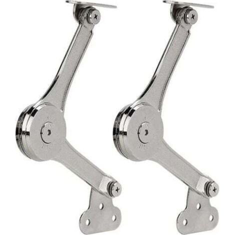 2 robuste Deckelstützscharniere, Soft-Close-Klappdeckelhalter, halten den Deckel des Schranks offen.