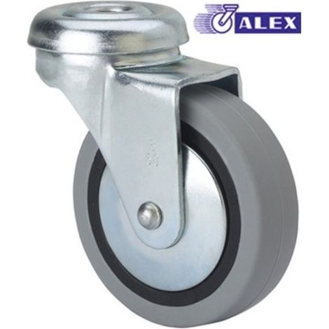 Rueda gir 030mm 1-0215 ag/pas 015kg.liso gom n/g bd pgi alex