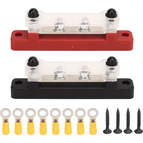 Bloc de distribution électrique 1 paire 12-48V 150A M6 bornes à vis pour voitures camions camping-cars bateaux (1/5)
