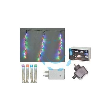 TENDA 288 LED MULTICOLOR PER ESTERNO CON GIOCO LUCI - mt.5 + mt.6 x 1 - 36 fili