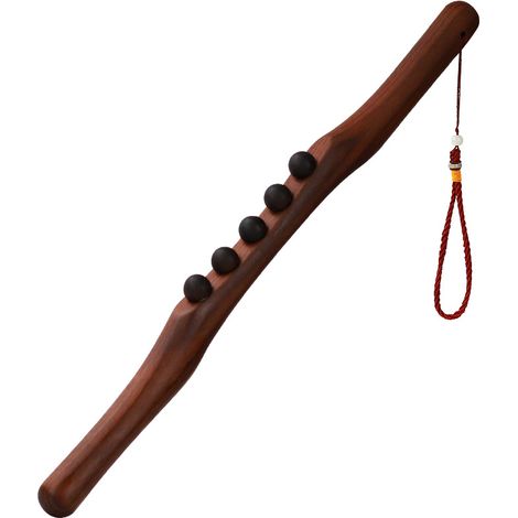 Bâton de massage en bois pour dos, cou, épaules, taille et jambes, outil de relaxation musculaire et auto-massage pour maison et bureau