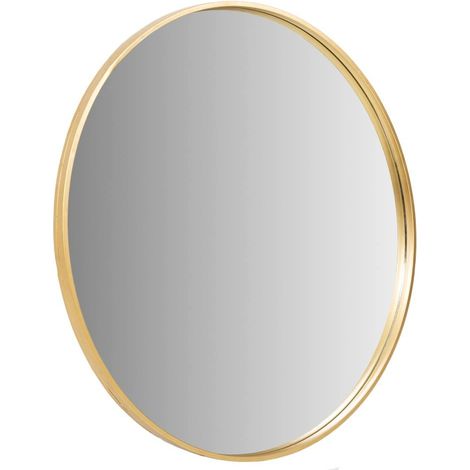 Espejo de pared dorado d86,5x3