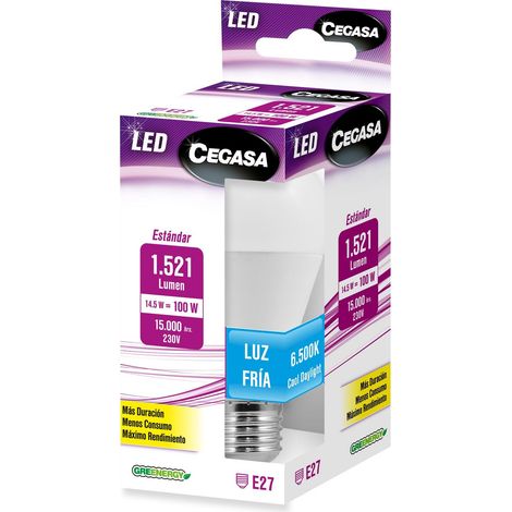 LMP CEGASA LED STD 14.5W E27 1521 6500K - CEGASA