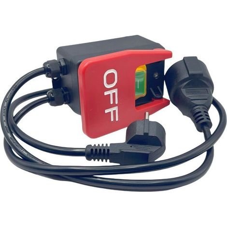 Interrupteur à palette pour scie à table, interrupteur marche/arrêt monophasé 220V,230 V, arrêt d'urgence, interrupteur avec rallonge robuste Table de toupie perceuse à colonne (1/5)