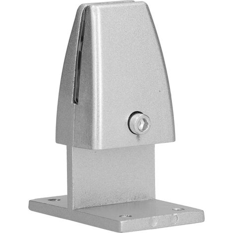 Lot de 4 fixations de cloison de bureau en alliage d'aluminium argenté, type T, pour bureau ou salle de classe. (1/5)