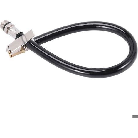 Gonfleur Pneu - Raccord Mâle 1/2 Pouces - Tuyau Air Caoutchouc - Pour Véhicules Auto Camion - Longueur 370 mm - 1 Pièce (1/3)