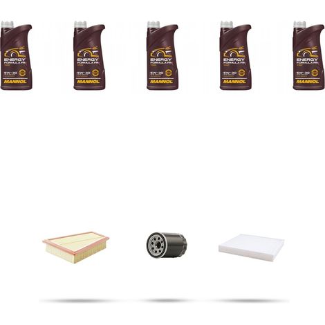 Kit tagliando 3 FILTRI e 5L OLIO compatibile con Ford Mondeo IV 2.0 107kw dal 2007 (1/5)