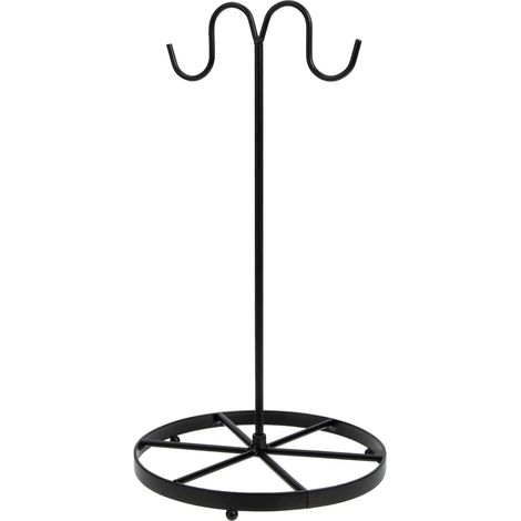 Porte-Raisins Suspendu en Fer Noir Crochets Doubles, Corbeille à Fruits Polyvalente pour Rangement et Décoration Cuisine Moderne (1/4)