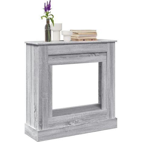 Kaminumrandung Grau Sonoma 90x30x90 cm Holzwerkstoff