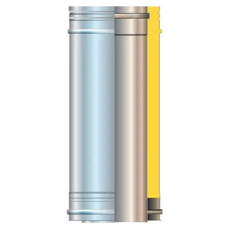 Cordivari - Canna Fumaria Inox Doppia Parete Ø130/80 - 100 Cm