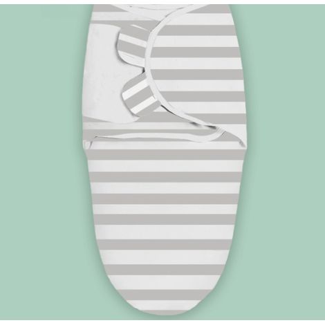 Gigoteuse enveloppée lange d'emmaillotage anti-coup de pied par anti-cri gigoteuse gris rayé 56-73cm