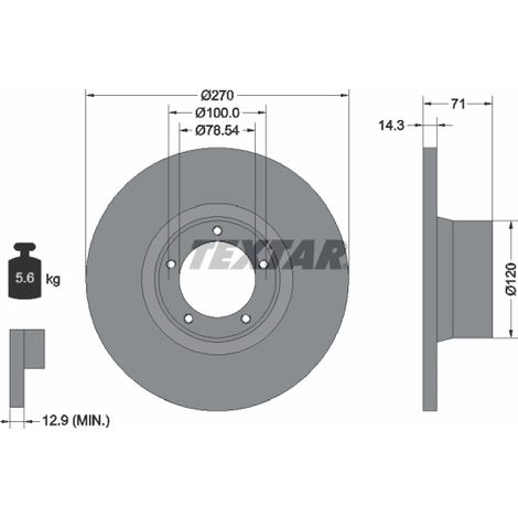 Lot de 2 Disques de frein Textar 92014900 FORD 1117075 1539549 1565231 5022674