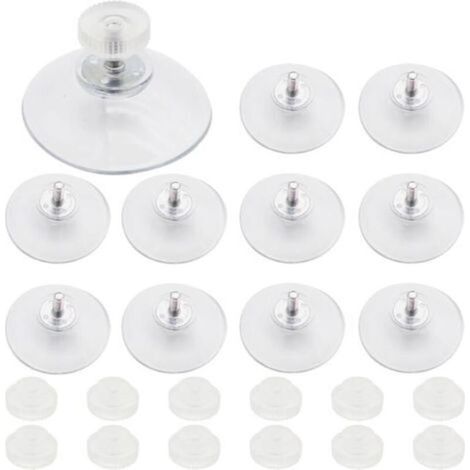 Lot 11 ventouses Ø40mm PVC transparente fixation verre fenêtre (1/5)