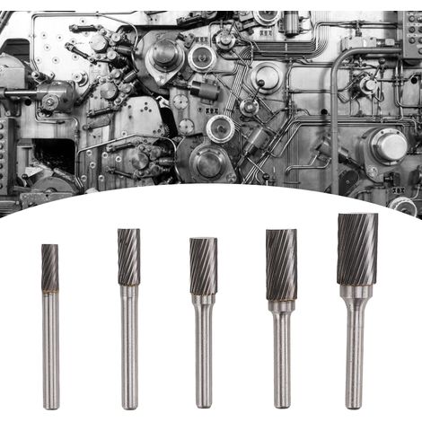Le kit de limes rotatives en carbure à une seule rainure de type A possède une tige de 6 mm de diamètre et convient au meulage de surface dans les applications aérospatiales, automobiles et marines. (1/5)