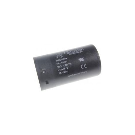 Condensador Arranque De Motor 72 A 86uF 220Vac Faston 12AG035 (1/2)