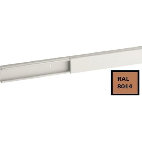 Bocchiotti tmc 22/1x10 b minicanale monoscomparto con coperchio standard marrone 1 metro 00685 (1/2)