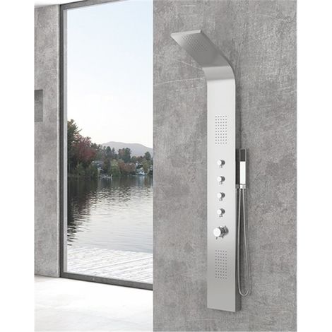 Colonne de douche hydromassante GRANDE ELEA en acier inoxydable 165 cm (1/5)