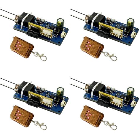 4X DC3.7V 433M Télécommande ARC Allumeur Générateur Haute Tension Alimentation Alimentation Carte de Commande à Distance avec Indicateur LED (1/5)