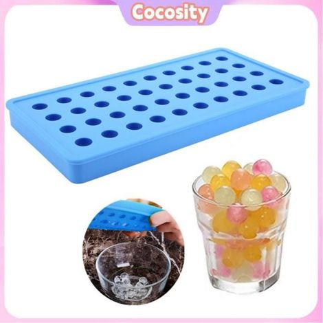 Cocosity Moule de boule de glace 40 Holes Silicone Ice Ball Maker Mold Ice Cubes Tray Mould For Party Bar conditionnement plat Bleu (1/4)