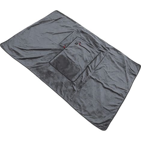 Couverture chauffante, coussin chauffant USB, température réglable, chauffage rapide, couverture électrique en polyester gris pour l'hiver (1/5)