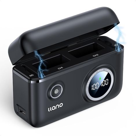 18W NP-FW50 Chargeur Rapide pour Alpha A6000 A6400 A6500 A6300 A7 II A7S II A7R II, Double Boîtier de Charge USB C avec Couvercle Rabattable Magnétique (1/5)