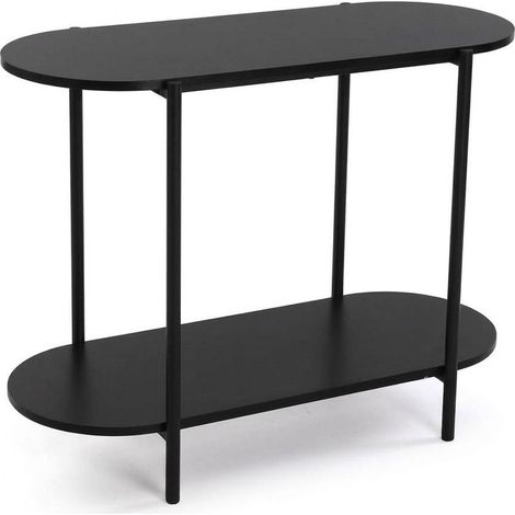 Consolle Ingresso Design Moderno Metallo Nero Soggiorno 90x70x30cm (1/5)