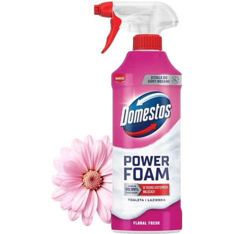 Limpiador de inodoros y baños Domestos Power Foam Aroma Floral Fresco 435 ml (1/5)