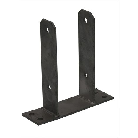 U-Pfostenträger Schwarz für 9 x 9 cm Pfosten – pro Stück (1/2)