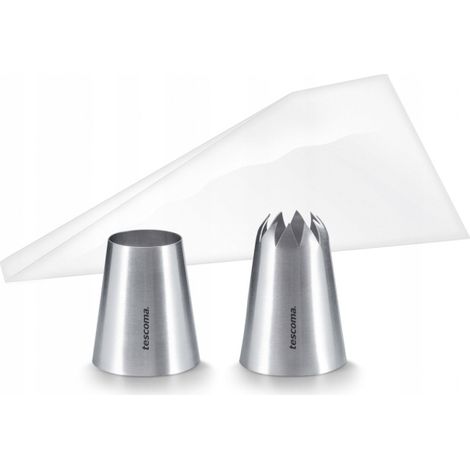 Kit per crocchette “Grandchef” (10 sacchetti di plastica e 2 beccucci in acciaio inossidabile adatti per lavastoviglie) TESCOMA (1/4)